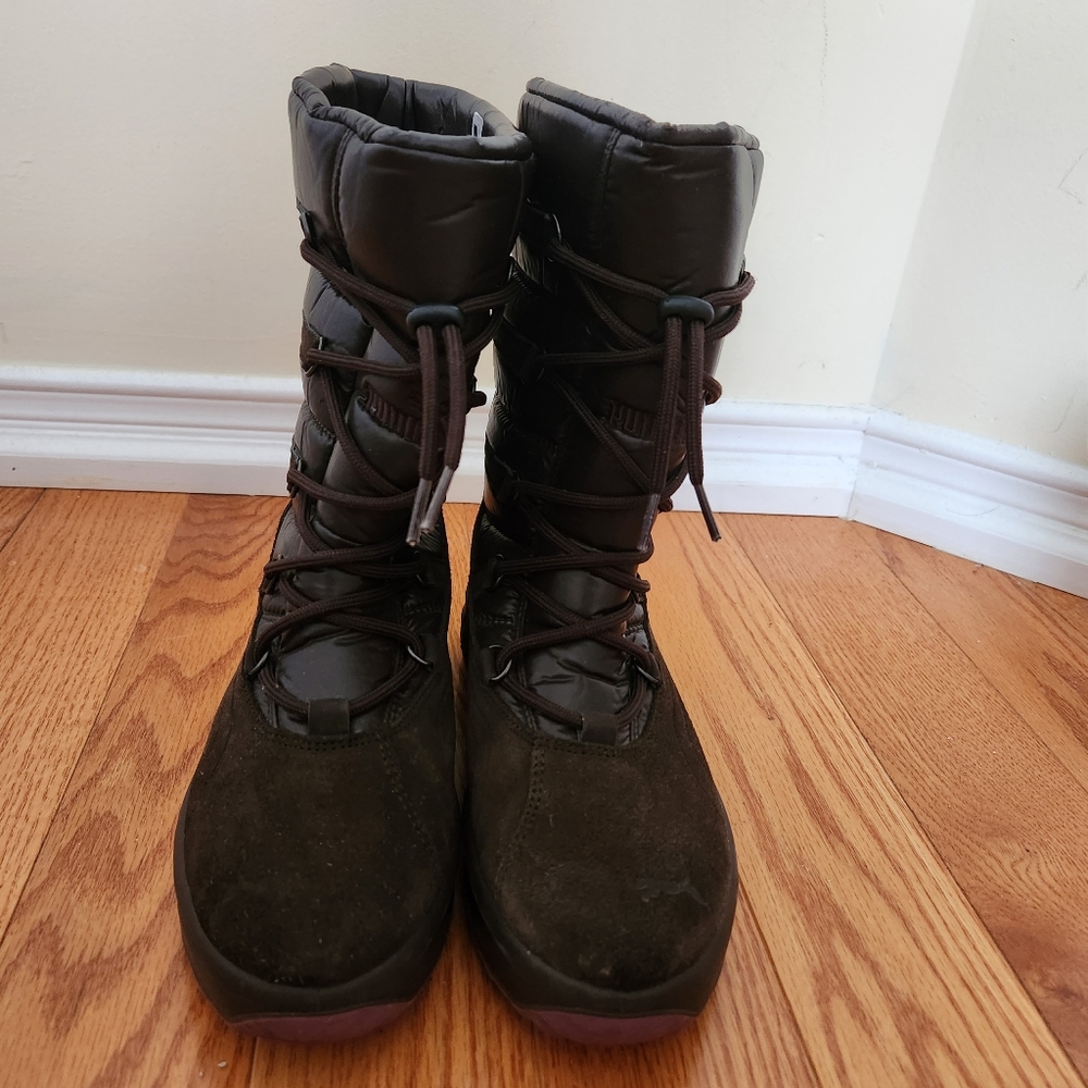 Puma Brown Suede Snow Boots, US5